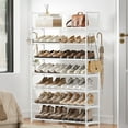thumbnail image 1 of BGTREND 7 Tiers Shoe Rack Shoe Storage Organizer 25-30 Pairs Joinable Utility Metal Shoe Shelf for Entryway Hallway Closet (46.5 inches, White), 1 of 7