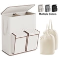thumbnail image 1 of BGTREND Double Laundry Hamper with Lid, 180L Dirty Clothes Basket with 2 Removable Bags & 2 Side Pockets, Collapsible Laundry Sorter, Beige, 1 of 8