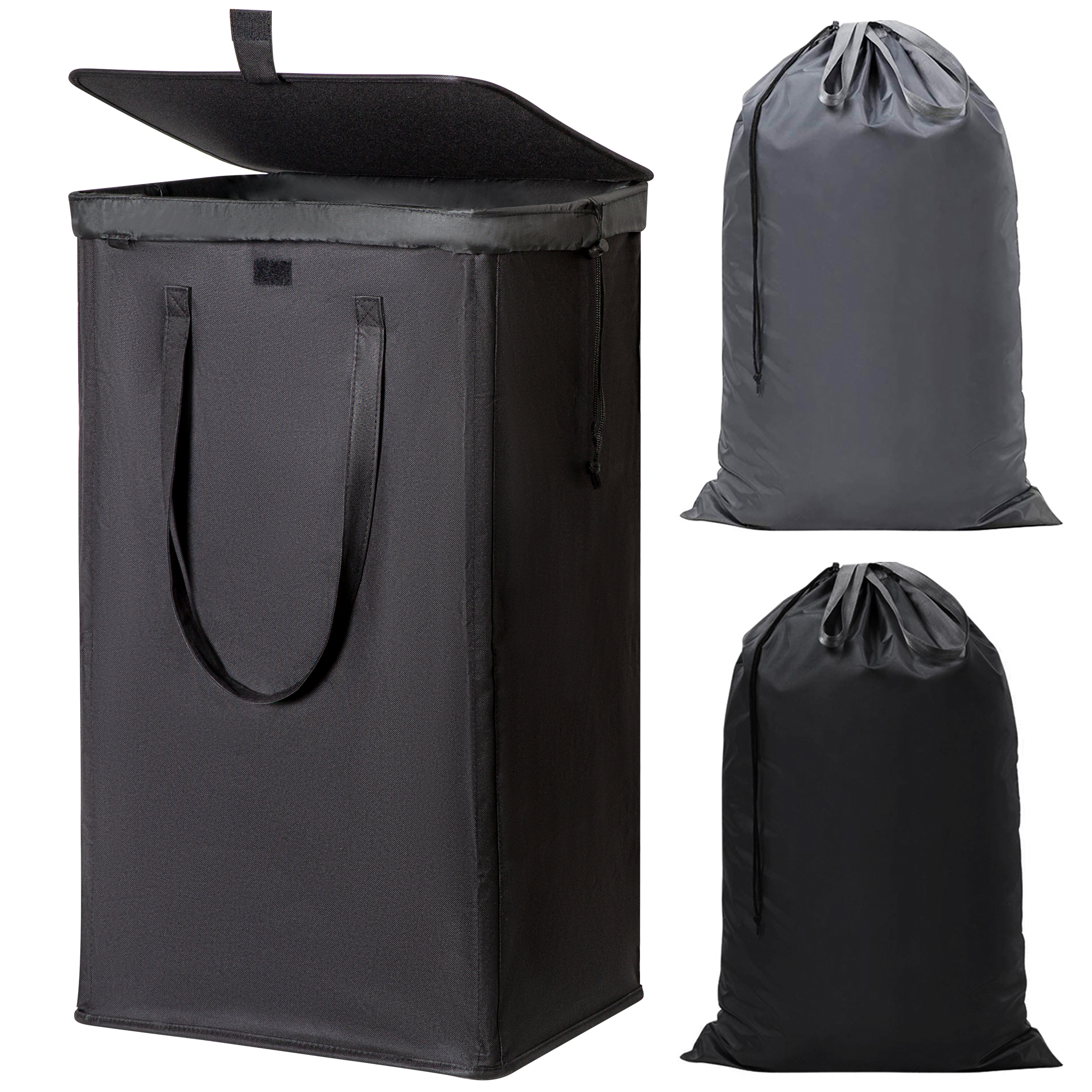 CHERISHGARD 100L laundry hamper with lid, Tall Laundry Basket with