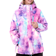 thumbnail image 1 of BGX Women's Ski Jacket Waterproof Winter Snow Coats With Hooded for Skiing Snowboarding Outdoor(Purple Galaxy,L), 1 of 5
