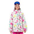 thumbnail image 1 of BGX Women's Ski Jacket Waterproof Winter Snow Coats With Hooded for Skiing Snowboarding Outdoor(White Splash-ink,M), 1 of 5