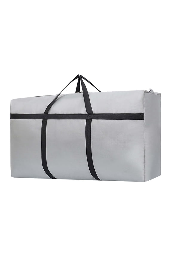 BGZLEU 1 PC Moving Bags Heavy Duty Extra Large with Strong Zippers, Storage Totes Bag with Handles for College Students, Moving Supplies & Boxes for Clothes, Storage Containers for Camping (Gray)