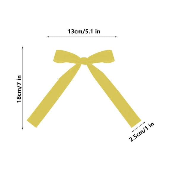 BGZLEU 12Pcs Velvet Twist Tie Bows 5x7 Inch Satin Ribbon Bows for Gift Wrapping Cake Treat Bags Craft DIY Gift Wedding Baby Shower Birthday Party (Yellow)