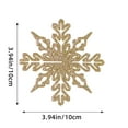 thumbnail image 1 of BGZLEU 12pcs Christmas Gold Snowflake Ornaments Plastic Glitter Snow Flakes Ornaments for Winter Christmas Tree Decorations Size Varies Craft Snowflakes, 1 of 6