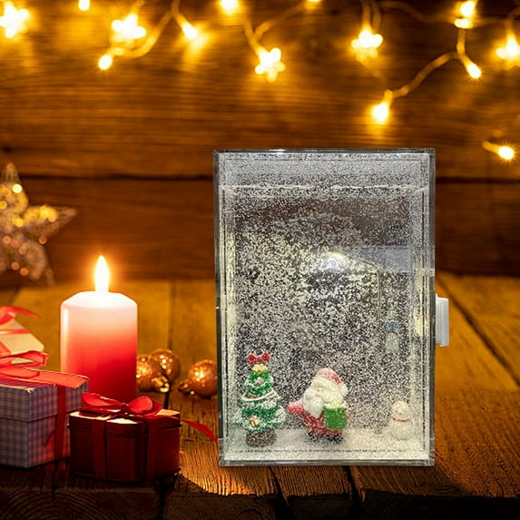 BGZLEU 2025 New Christmas Snowy Night Street Lamps Night Light,Santa Claus Christmas Tree Snowman Lights,Snowy Night Street Lamps Night Light, Christmas Desktop Decor for Birthday, Gift for Friend