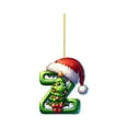 thumbnail image 1 of BGZLEU 26 Green Alphabet Ornaments for Christmas Tree Initial Letter Santa Claus Pendant with Xmas Tree Mini Monogram Hanging Decorations for Christmas Tree Party Gifts DIY Decor (Z), 1 of 6