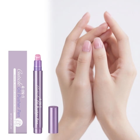 BGZLEU 3-in-1 Nail Care Pen, Upgrade Cuticle Oil Pen for Nails, Cuticle Pusher Nail Oil Pen with Ceramic Tip for Hangnails, Nail Care Pen for Moisturize Strengthen Nails (1PC)