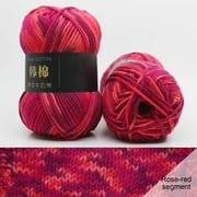 BGZLEU 50g Soft Variegated Yarn - Soft Comfortable Pure Color Woolen Yarn for Knitting and Crochet for Hand Crochet Knitting Craft DIY Making Towel Coat Scarf Clothes, #13