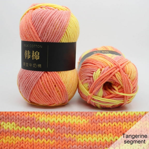 BGZLEU 50g Soft Variegated Yarn - Soft Comfortable Pure Color Woolen Yarn for Knitting and Crochet for Hand Crochet Knitting Craft DIY Making Towel Coat Scarf Clothes, #04