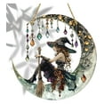 thumbnail image 1 of BGZLEU 8x8 inch Charming Moonlight Witch Acrylic Stained Glass Window Hanging Sun Catcher Decor Stained Panel Hangings Wall Art Decor, for Friends and Family (Moonlight Witch), 1 of 2