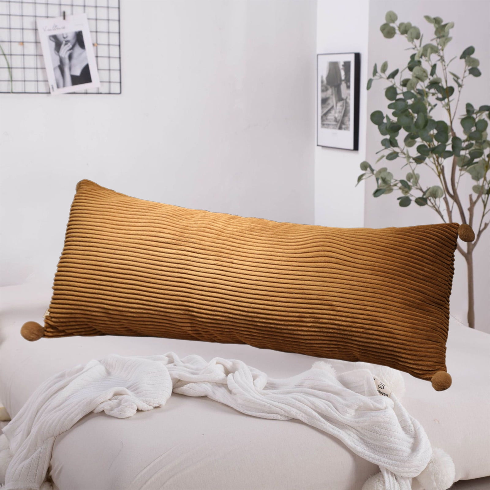 BGZLEU Body Pillow,Full Rayon Bamboo Fiber Pillow - Long Cuddle Size for Pregnancy, Side, & Stomach Sleepers,Foam Body Pillow for Side Sleeper,Huggable Long Body Pillow for Adults