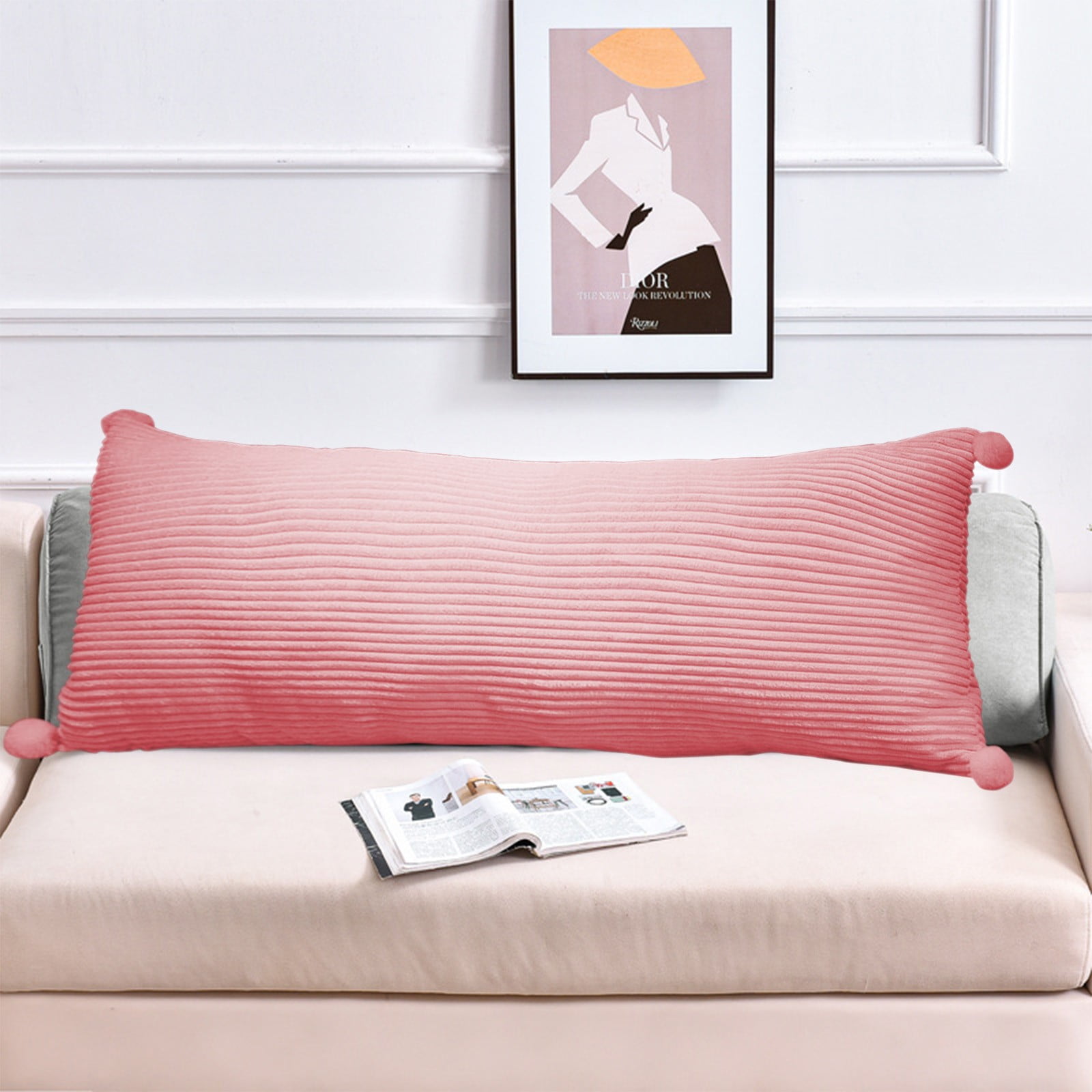 BGZLEU Body Pillow,Full Rayon Bamboo Fiber Pillow - Long Cuddle Size for Pregnancy, Side, & Stomach Sleepers,Foam Body Pillow for Side Sleeper,Huggable Long Body Pillow for Adults