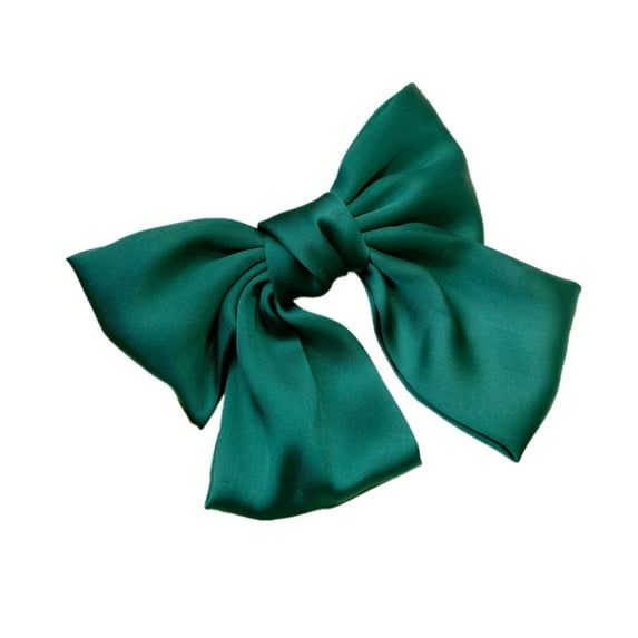 BGZLEU Bow Hair Clips Green Spring Hair Clip 1 Pack Barrettes Large Big Oversized Knot Bowknot Satin French Barrettes Snap Hair Clips Ponytail Holders Accessories for Women Girls Teens