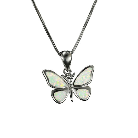 BGZLEU Butterfly Birthstone Pendant Necklace - Women Butterflies Birthstone Pendant Necklace,Jewelry Birthday Gift for Women