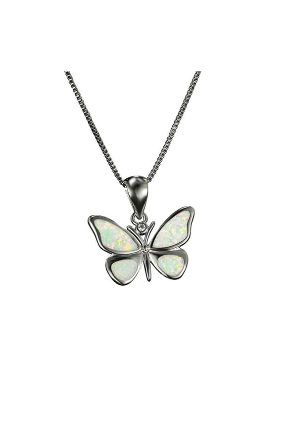 BGZLEU Butterfly Birthstone Pendant Necklace - Women Butterflies Birthstone Pendant Necklace,Jewelry Birthday Gift for Women