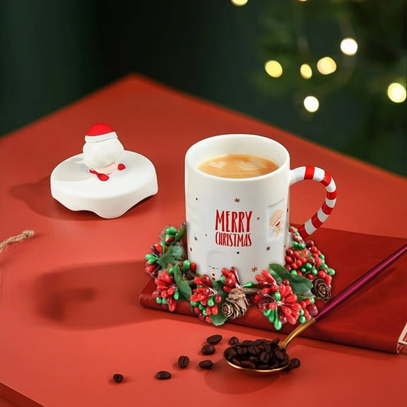 BGZLEU Candle Rings,Christmas Candle Rings,Candle Rings Wreaths,Simulation Decoration of Christmas Grass Rings Real and Fake Cones Home Decorative Accessories Beads DIY Decorative(2.36-2.55in)