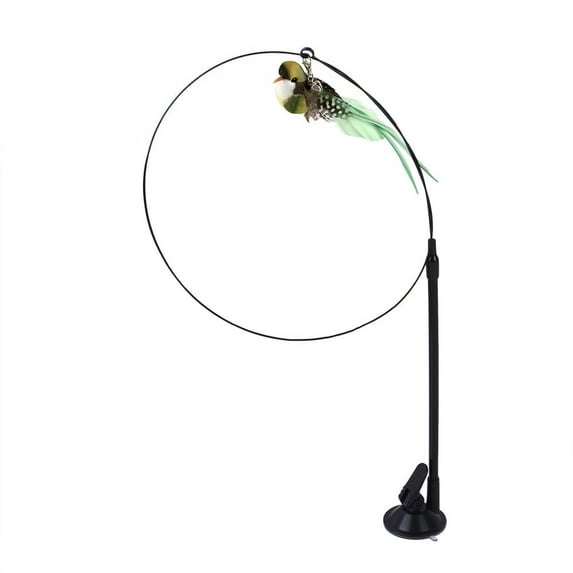 BGZLEU Cat Wand Toys for Indoor Cats Heavy Duty, 40 Inch Wire Cat Toy Wand - Cat Feather Wand Toy Long Stick - Durable Cat Teaser Toy for Kittens