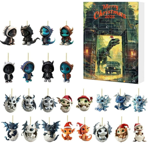 BGZLEU Christmas Advent Calendar 2025 for Girls and Boys With 24 Days Unique Gift Christmas Countdown Calendar Unique Cute Cartoon Blind Box DIY Creative Charm Toys Dolls