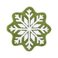 thumbnail image 1 of BGZLEU Christmas Decor Snowflake Bathroom Rug, Snowflake Decor Christmas Bathroom Rug Winter Bathroom Decor 15.7 '' x 15.7 '' (Green), 1 of 6