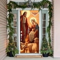thumbnail image 1 of BGZLEU Christmas Door Cover Decoration, Santa Claus Door Cover Xmas Door Hanging Banner Christmas Eve Background for Home Front Door Holiday New Year Decoration (The Holy Mother's Guan Hui), 1 of 9