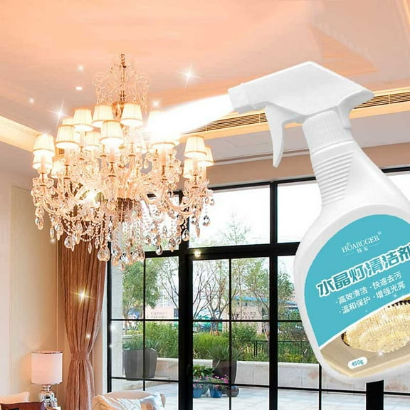 BGZLEU Crystal Chandelier Cleaner Spray | Drip Dry | Home Cleaning Supplies | Crystal Cleaner | Fine Collectables Cleaner | Glass Cleaner | Figurine Cleaner | 450 ml