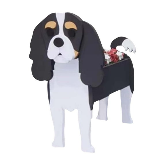 BGZLEU Dog Planters for Outdoor Plants, PVC Dog Planter for Garden Decoration, Storage Container Dog Planters for Outdoor Plants/Indoor, Dog Flower Pot for Home Decor（9.44*6.37*13.38in）