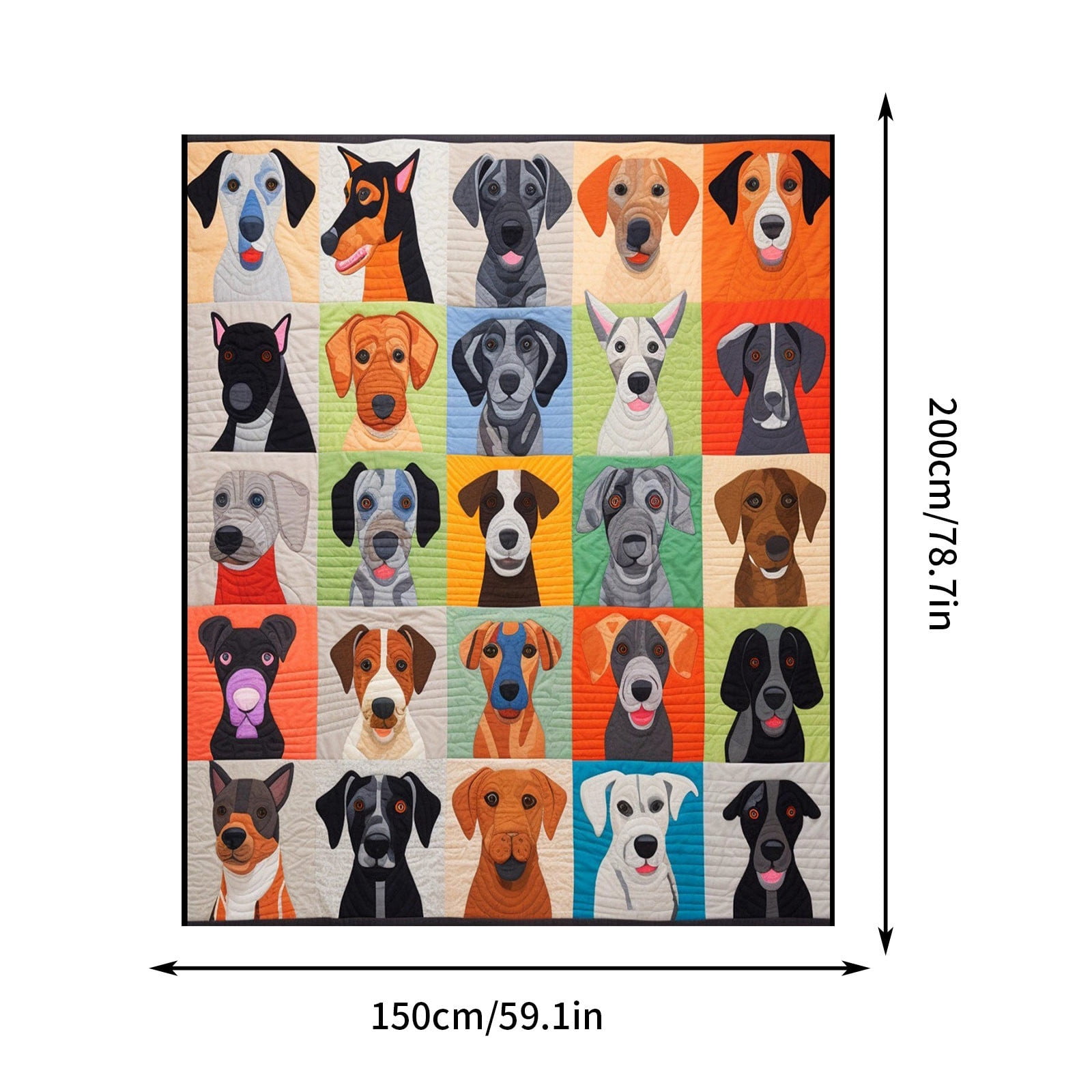 BGZLEU Dog Print Blankets and Throws Lightweight Warm Blanket Cute ...