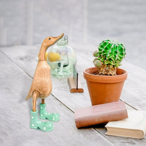 BGZLEU Duck Yard Decorations,Yard Art Garden Puddle Ducks with Spotted Wellies Boots,Garden Decor Statues,Duck Figurine Statue - Waterproof Indoor & Outdoor Lawn Gnome Ornament