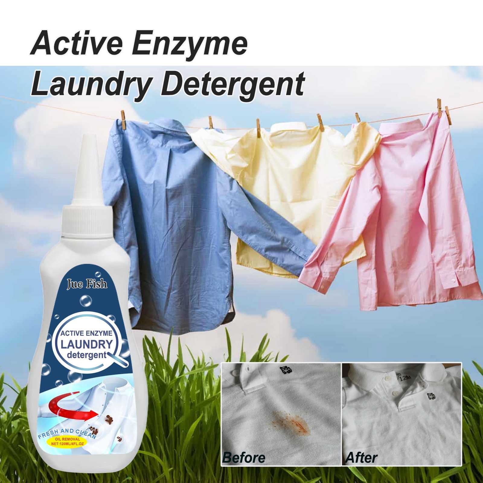 BGZLEU Enzyme Laundry Booster Odor Remover - Enzymatic Clothes Stain Cleaner, Natural Deodorizer with Bio Active Enzymes, Detergent Additive Eliminator for Sweat, Oil, Blood