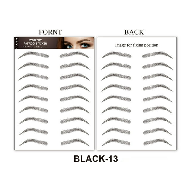 BGZLEU Eyebrow Tattoos,4D HairLike Eyebrow Tattoos Stickers,Brown