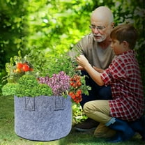 BGZLEU Fabric Grow Bags 2 Gallon, 300G Thickened Nonwoven Plant Grow Bags, Grow Pots for Plants, Growing Bags with Handles, Planting Bags for Vegetables, Gray