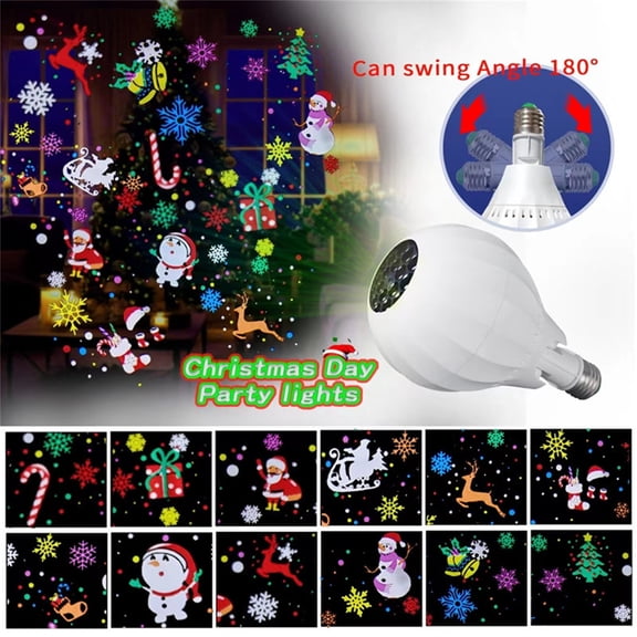 BGZLEU Halloween Christmas Projector Lights Outdoor,Snowflake Projection Lights,IP65 Waterproof Christmas Snow Projector,Rotating Snowfall Projection Lamp for Halloween,Garden Xmas Decoration