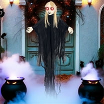 BGZLEU Halloween Female Ghost Decoration Induction Hanging Ghost Light Sound Tricky Toy