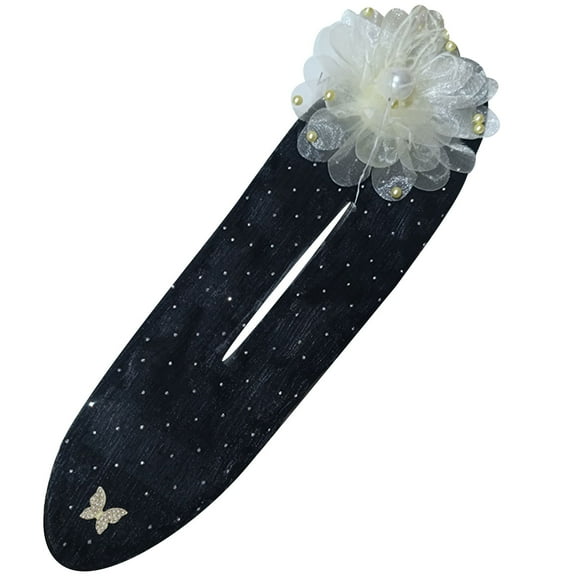 BGZLEU Hand Embroidered Flowers Hair Bun Ball Hair Clip,Flower Hair Bun Roller,Flower Hair Bun Roller, Flower Hair Clip,Easy Fast Snap Roll Hair Accessories for Women