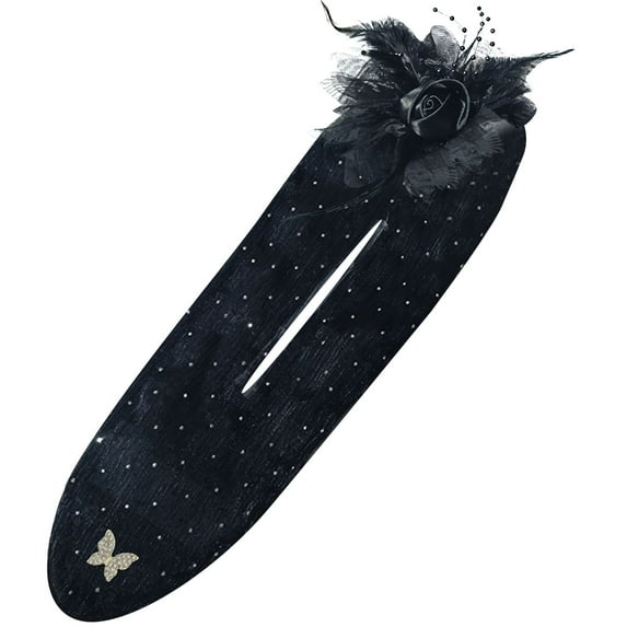 BGZLEU Hand Embroidered Flowers Hair Bun Ball Hair Clip,Flower Hair Bun Roller,Flower Hair Bun Roller, Flower Hair Clip,Easy Fast Snap Roll Hair Accessories for Women