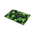thumbnail image 1 of BGZLEU Happy St. Patrick's Day Door Mat Green Shamrock Clover Print Front Door Mat with Anti-Slip Rubber Back Irish Felt Doormat for Indoor Outdoor Kitchen Home Decor, 16 x 24 Inch, 1 of 6