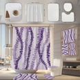 thumbnail image 1 of BGZLEU Lavender Shower Curtain Sets with Non-Slip Rugs, Toilet Lid Cover and Bath Mat, Bathroom Decor Set Accessories Waterproof Shower Curtains with 12 Hooks, 72 x 72 Inch, 1 of 8