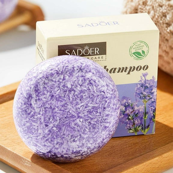 BGZLEU Lavender Solid Shampoo Bar And Conditioner Effect Hair Soap 100% Organic Shampoo Bars For Hair With All Natural Plant Based Essential Oils And Zero Waste Biodegradable Packaging
