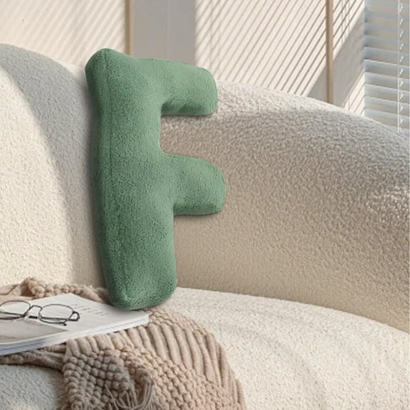 Loyerfyivos Letter Plush Pillow, Letter Hugging Throw Pillows, Decorative Throw Pillows for Bed Couch, Letter Pillows English Alphabet A to Z for Sofa Bedroom Living Room (F)