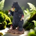 thumbnail image 1 of BGZLEU Lifelike Bear Eating Gnome Sculptures Black Bear Statue Garden Bear Figure Bear Shape Desktop Crafts for Yard Decoration Resin Naughty Black Bear Eating Garden Gnomes Indoor Outdoor Sculpture, 1 of 4