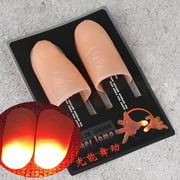 BGZLEU Magic Red Light up,Thumb Tips Finger Magic,Party Magic Tricks,Tricks Fake Finger with LED Light for Magic for Party Props Accessories 2 Pairs