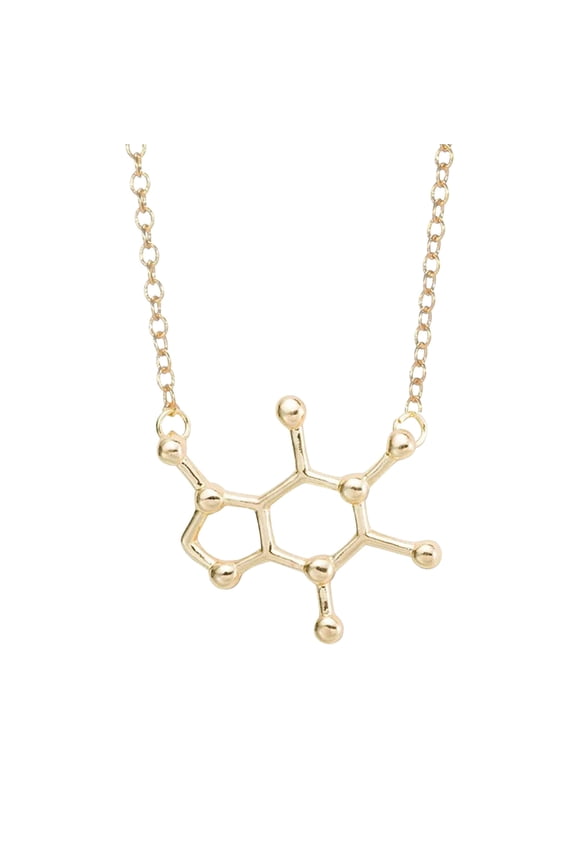 BGZLEU Molecule Necklace,Simple Chemical Molecular Structure Pendant,Sweater Chain,Honeycomb Necklace for Scientist Scholar Teacher Students