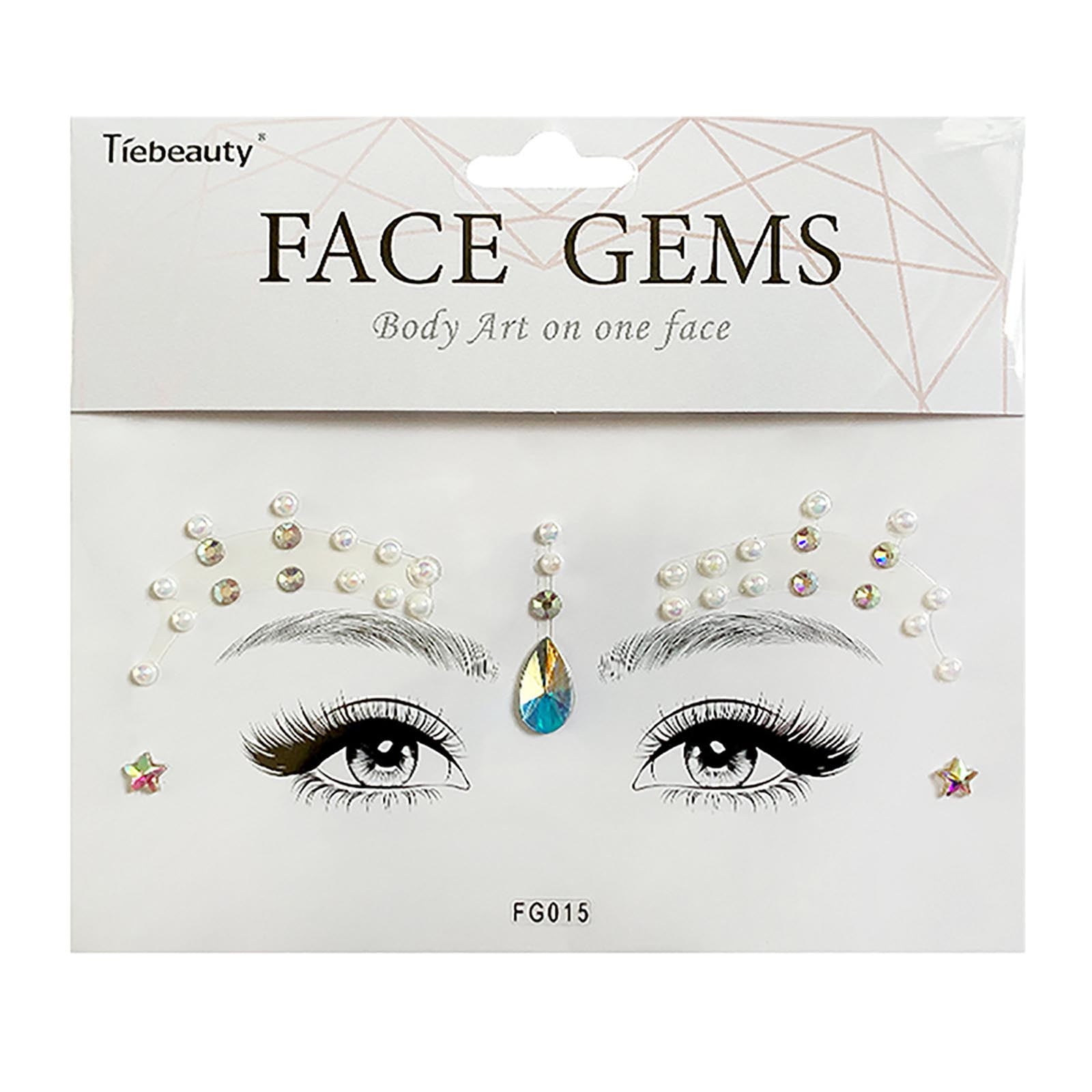 BGZLEU Multicolor Face Jewels Face Gems Mermaid Face Jewels Rhinestone Mermaid Face Jewels Stick On for Festival Holiday Costumes Makeup Crystals