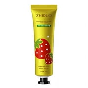 BGZLEU Natural Plant Fragrance Hand Cream,Moisturizing Hand Care Cream,Hydrating Formula Hand Lotion for Dry Crack Skin, Protable Travel Size,Best Gift for Birthday Christmas(Strawberry)