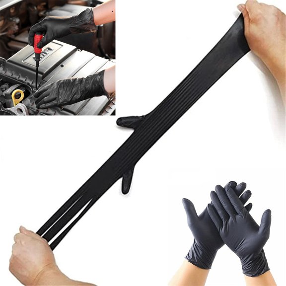 BGZLEU Nitrile Gloves Cooking Gloves 100PCs 5mil Strong Cleaning Gloves Powder For Daily Use