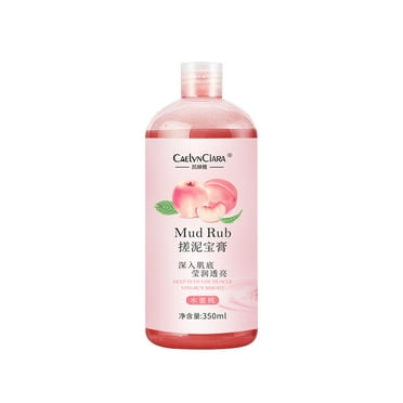 BGZLEU Peach Peeling Gel - Himalayan Pink Salt Body Scrub with Collagen and Sweet Almond Oil | Exfoliating Body Scrub for Skin Care, Stretch Marks, Acne, Cellulite | Body Scrub Exfoliator