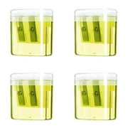 BGZLEU Pencil Sharpener Dual Hole Manual, Jumbo Crayon Sharpener with Cover and Bin, Handheld Color Pencil Sharpeners for Large & Standard Pencils, Also Available in Red, Green, Purple, 4 Pc