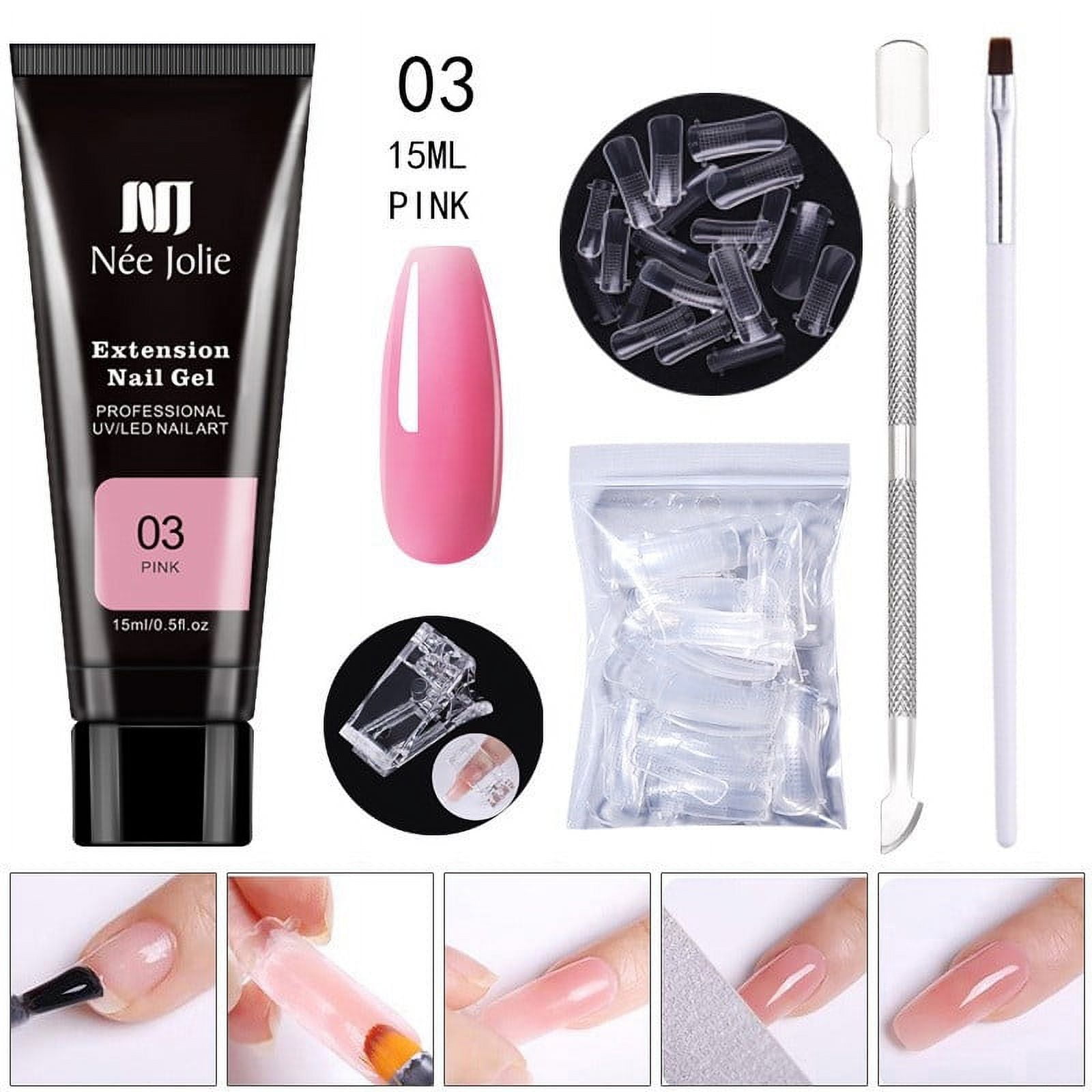 BGZLEU Poly Extension Gel Nail Kit, Builder Gel Nail Enhancement