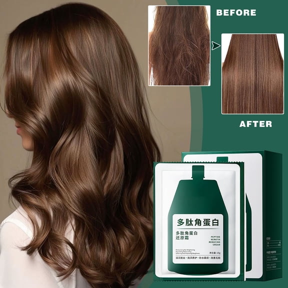 BGZLEU Polypeptide Keratin Hydrating Smoothing Hair Damage Repair Cream,Polypeptide Keratin Hair Restoring Cream,Hair Damage Repair Cream,Smoothing Conditioner Repair (10 bags)