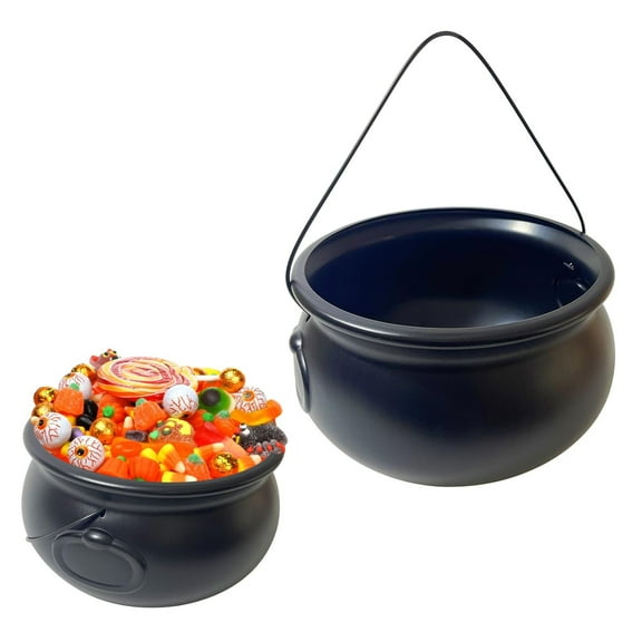 BGZLEU Pot Witches Halloween Candy Bowl Holders Plastic Pot With HandleTrick Or Treat Party Supplies Halloween Decorations